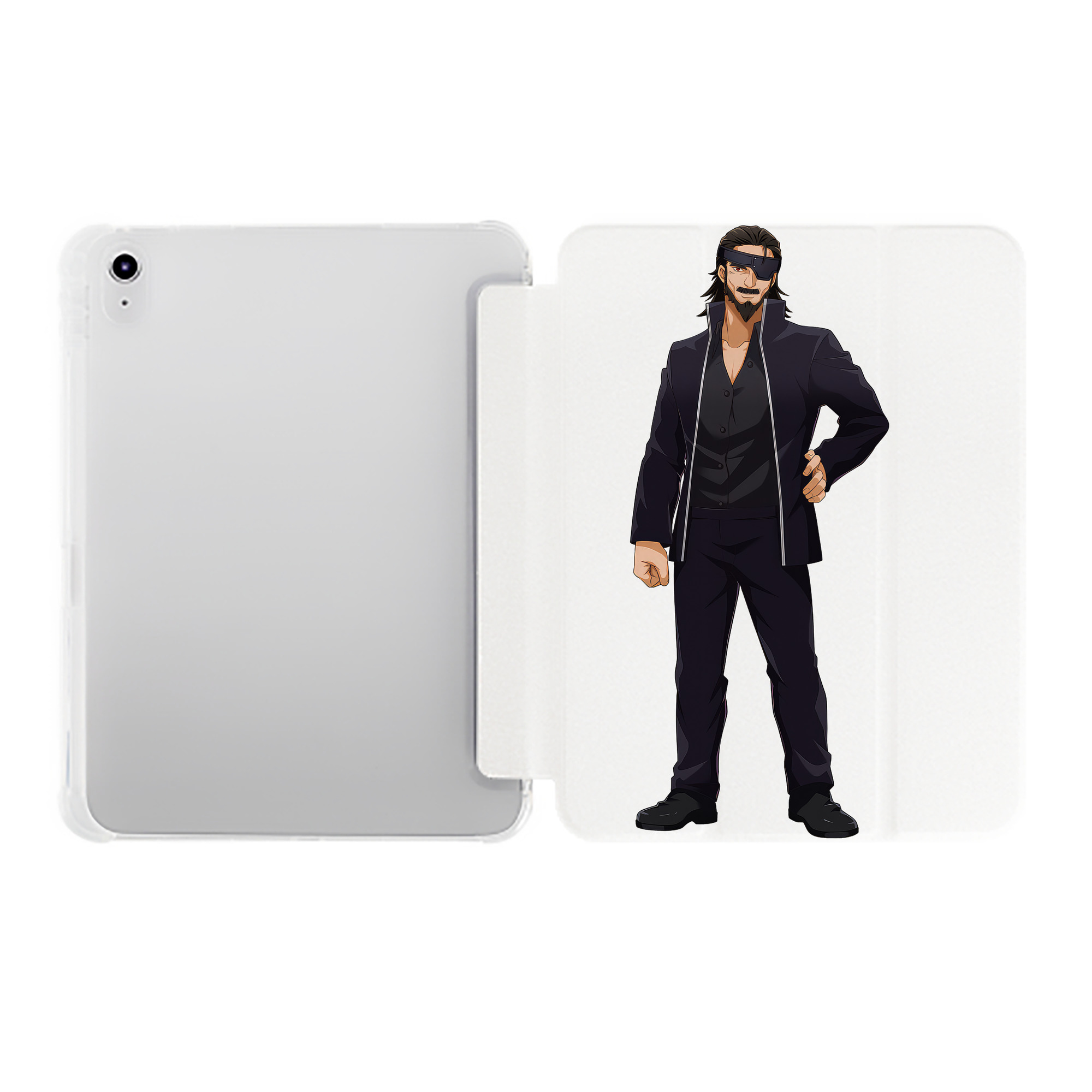 （画像用） 呪術廻戦 Jujutsu Kaisen IPad ケース ペン収納付き 三つ折りスタンド PUレザー×シリコン 対応機種9.5/10.5/10.9インチ
